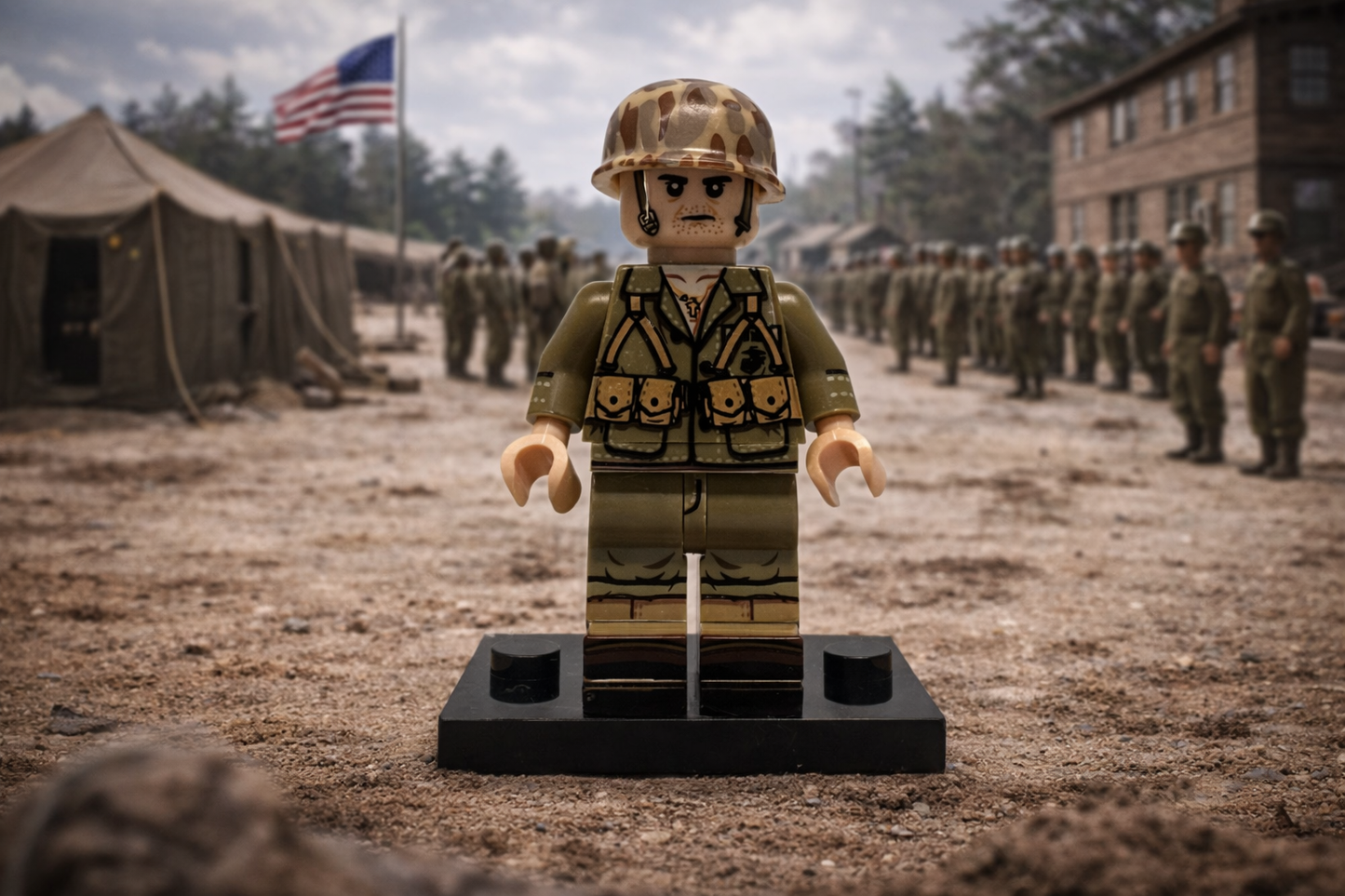 WW2 US Marine Corps Infantry Minifigure – Pacific War Soldier