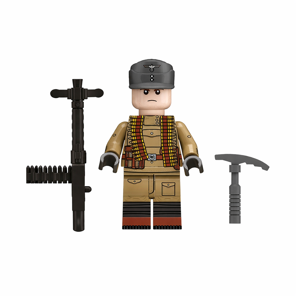 WW2 German Elite Mountain Trooper MG34 Minifigure