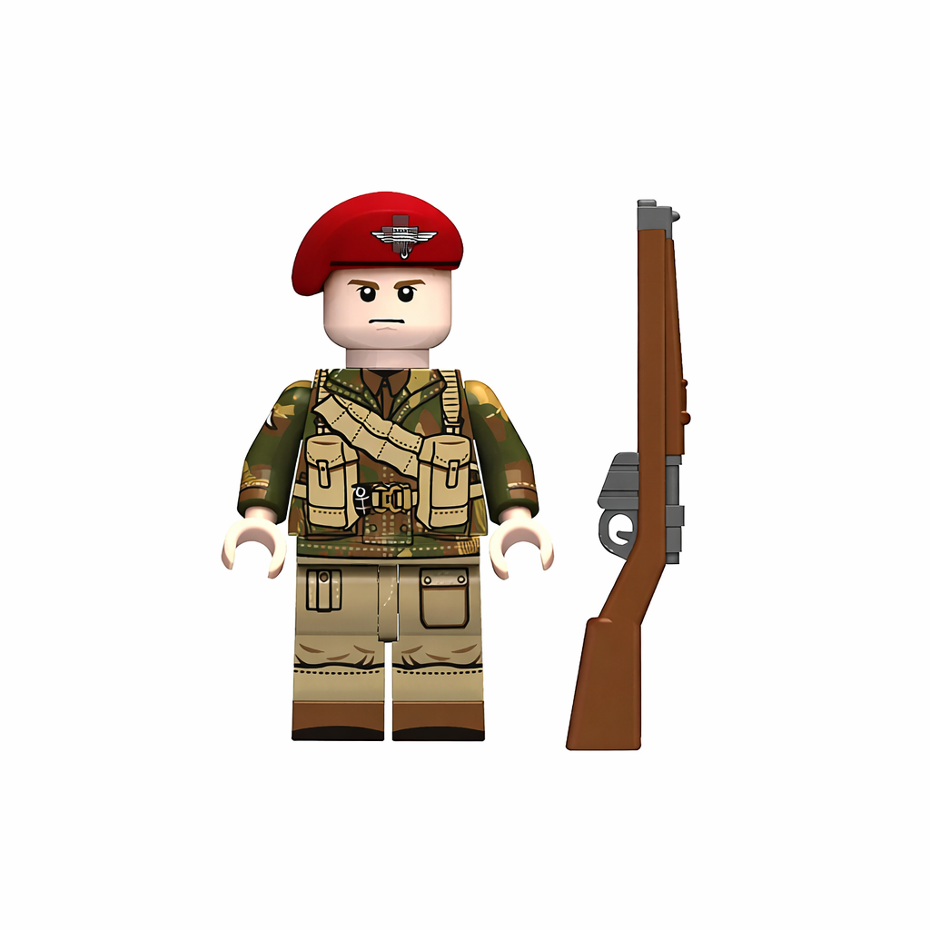 WW2 British Paratroopers Officer Minifigure (Red Devils)
