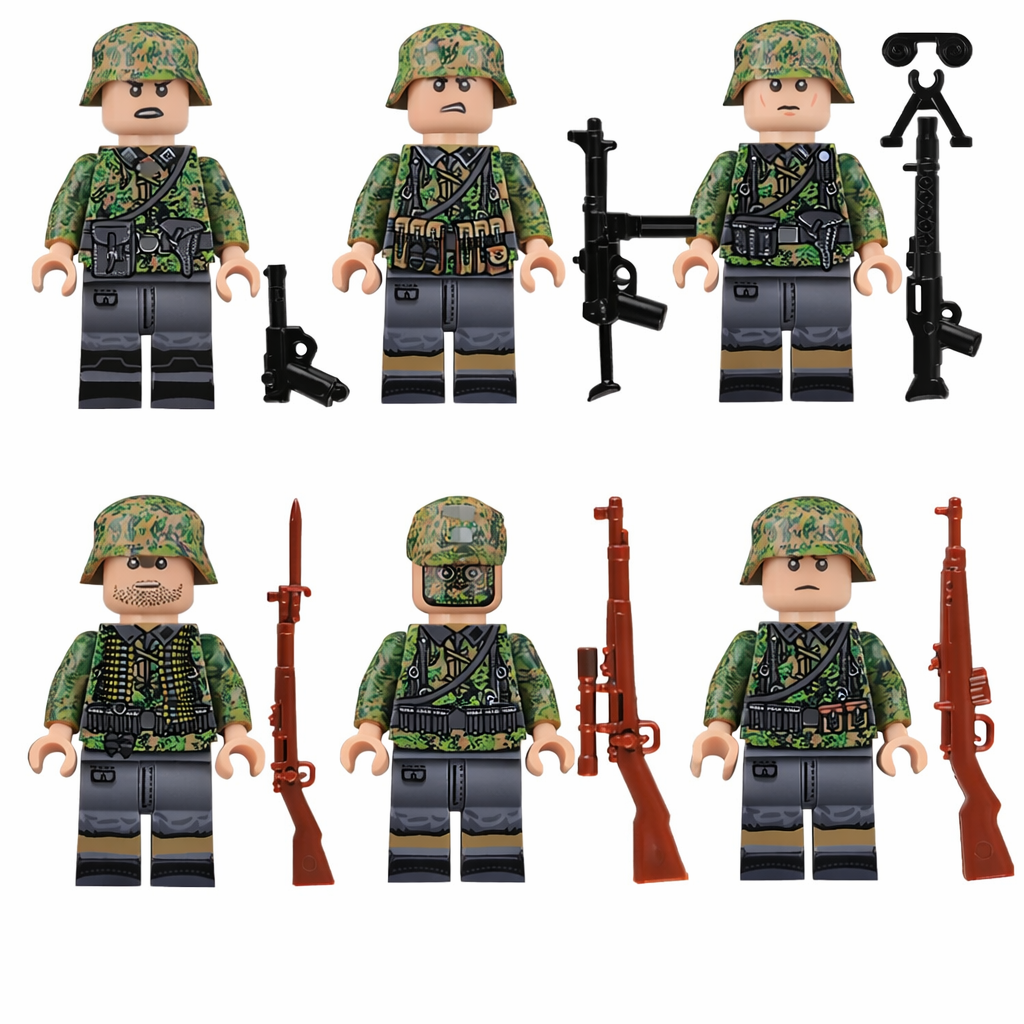 WW2 German Oak Spring Infantry Minifigures x6