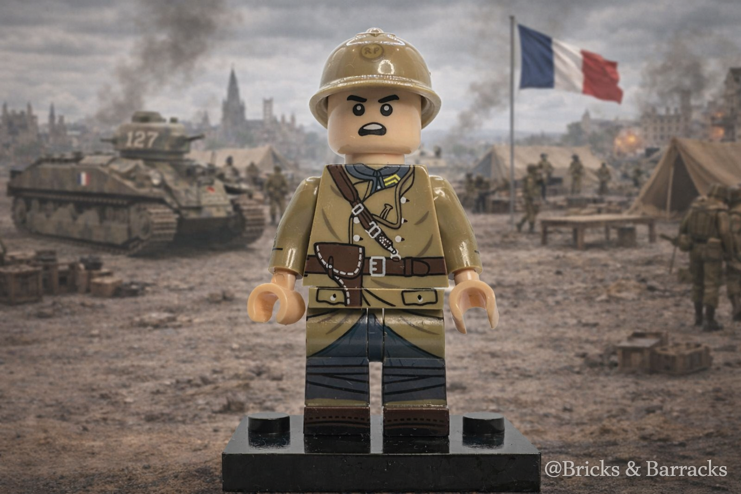 #30 WW2 French Army Officer Minifigure