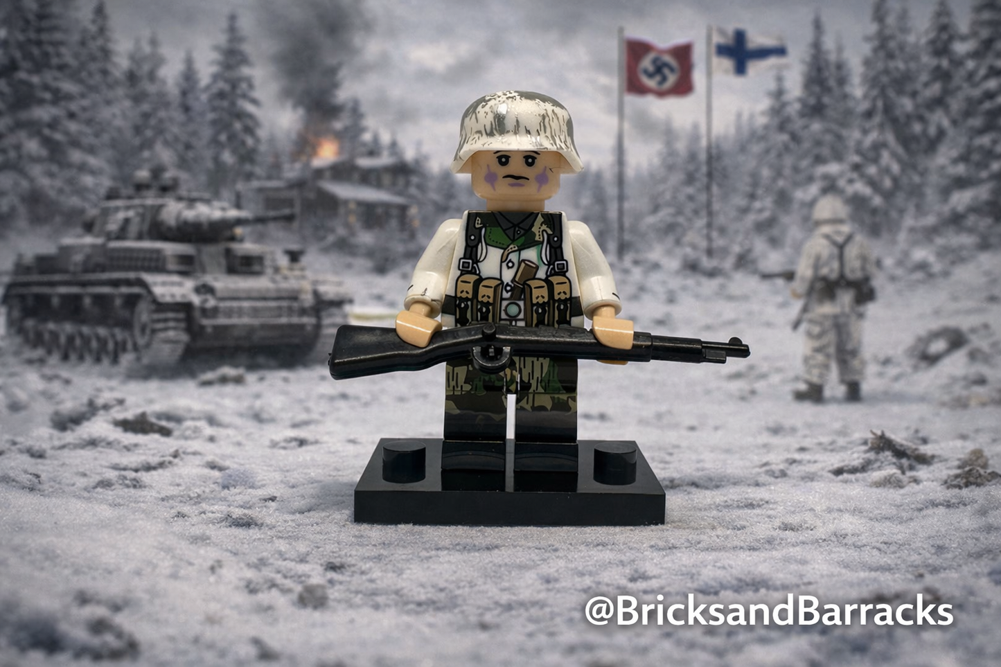 #90 WW2 German Winter Infantry Minifigure