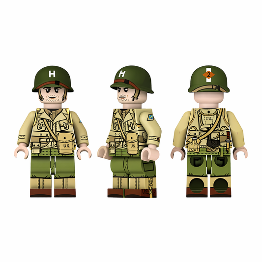#12 WW2 US Army Lieutenant Minifigure