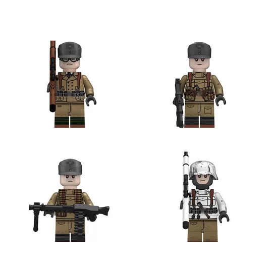 WW2 German Elite Mountain Trooper Minifigure Set x4