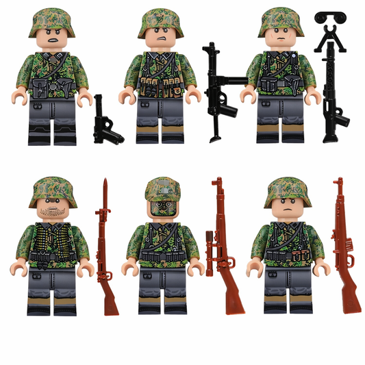 WW2 German Oak Spring Infantry Minifigures x6